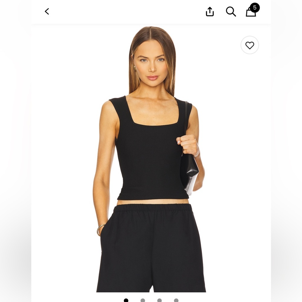 DL1961 Black Ribbed Sleeveless Top